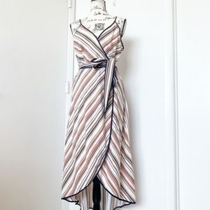Anthropologie Dresses - Moon River Stripe Midi Faux Wrap Dress Anthropologie Dresses - Moon River Stripe Midi Faux Wrap Dress